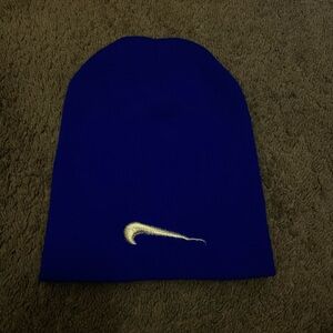 Nike Royal Blue Beanie with White Logo